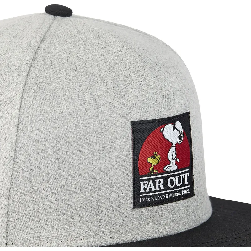 kasketter-flad-gra-snapback-snoopy-jordnodder-af-capslab