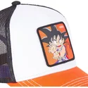 hvid-sort-og-orange-trucker-kasket-son-goku-barn-db3-gok2-dragon-ball-fra-capslab
