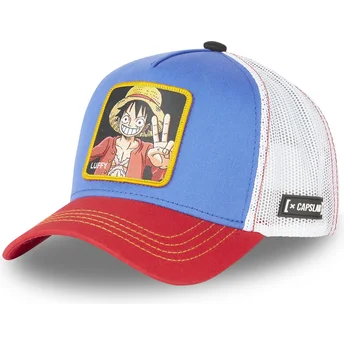 trucker-kasket-bla-hvid-og-rod-monkey-d-luffy-op2-luf2-one-piece-fra-capslab