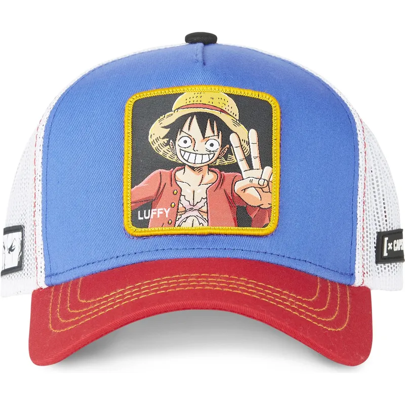 trucker-kasket-bla-hvid-og-rod-monkey-d-luffy-op2-luf2-one-piece-fra-capslab