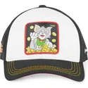 hvid-og-sort-buet-snapback-kasket-tom-t12-looney-tunes-fra-capslab