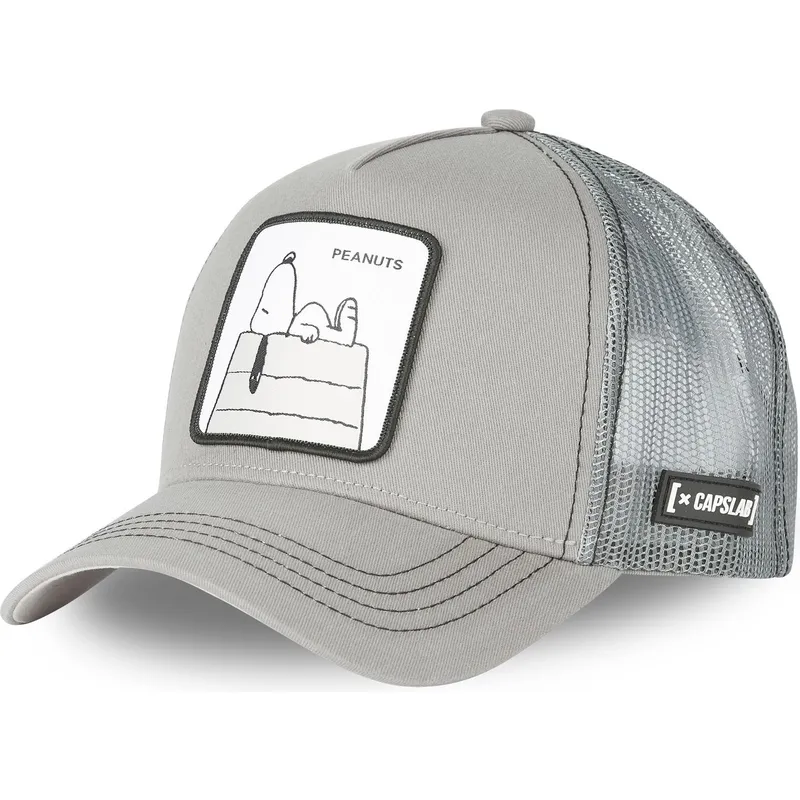 kasketter-buet-gra-snapback-snoopy-jordnodder-af-capslab