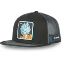 flad-trucker-kasket-sort-og-bla-son-goku-super-saiyan-blue-sa1-dragon-ball-fra-capslab