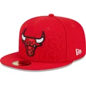 kasketter-flad-rod-tilpasset-59fifty-draft-edition-2023-fra-chicago-bulls-nba-af-new-era