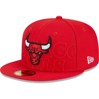 kasketter-flad-rod-tilpasset-59fifty-draft-edition-2023-fra-chicago-bulls-nba-af-new-era