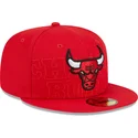 kasketter-flad-rod-tilpasset-59fifty-draft-edition-2023-fra-chicago-bulls-nba-af-new-era