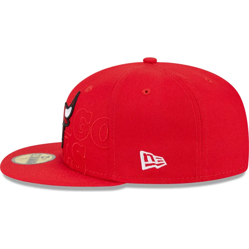 kasketter-flad-rod-tilpasset-59fifty-draft-edition-2023-fra-chicago-bulls-nba-af-new-era
