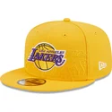 los-angeles-lakers-nba-new-era-9fifty-draft-edition-2023-gul-snapback-fladskygget-kasket