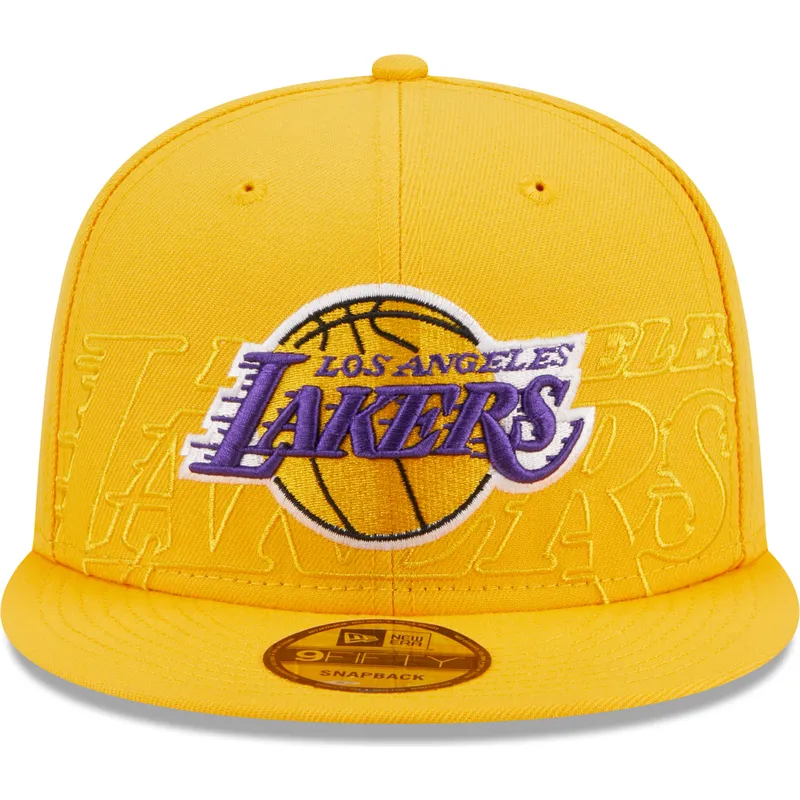 kasketter-flad-gul-snapback-9fifty-draft-edition-2023-fra-los-angeles-lakers-nba-af-new-era