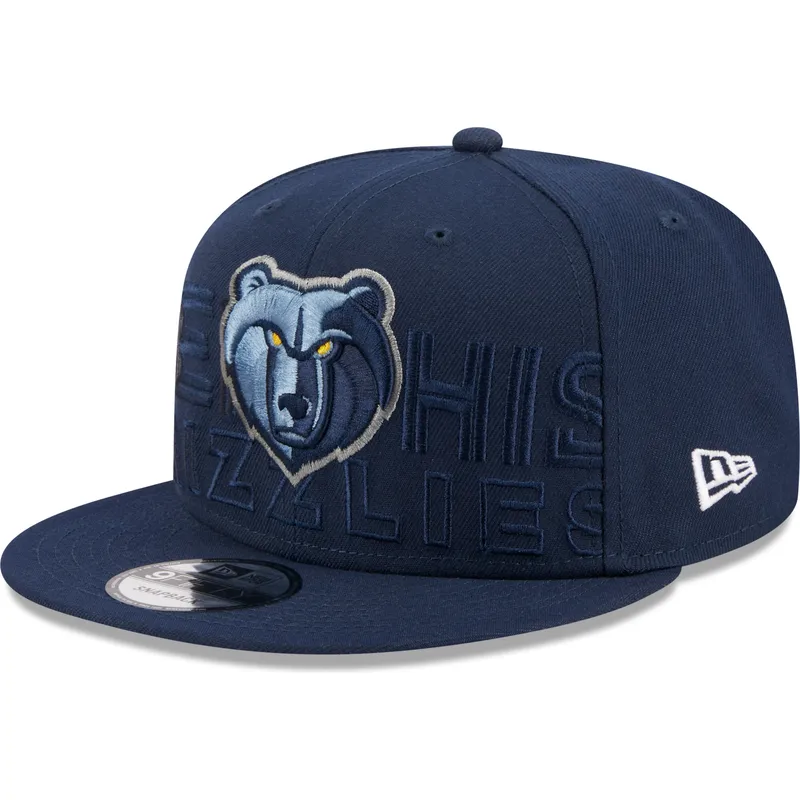 kasketter-flad-marinebla-snapback-9fifty-draft-edition-2023-fra-memphis-grizzlies-nba-af-new-era