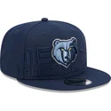 kasketter-flad-marinebla-snapback-9fifty-draft-edition-2023-fra-memphis-grizzlies-nba-af-new-era