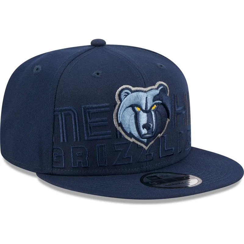 kasketter-flad-marinebla-snapback-9fifty-draft-edition-2023-fra-memphis-grizzlies-nba-af-new-era