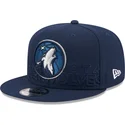 kasketter-flad-marinebla-snapback-9fifty-draft-edition-2023-fra-minnesota-timberwolves-nba-af-new-era