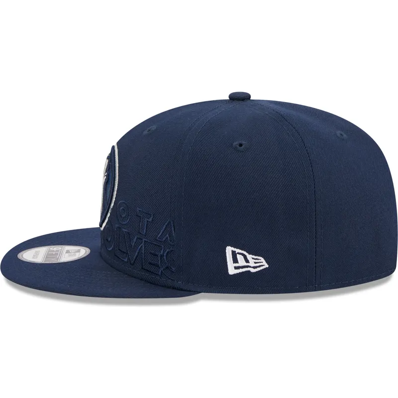 kasketter-flad-marinebla-snapback-9fifty-draft-edition-2023-fra-minnesota-timberwolves-nba-af-new-era