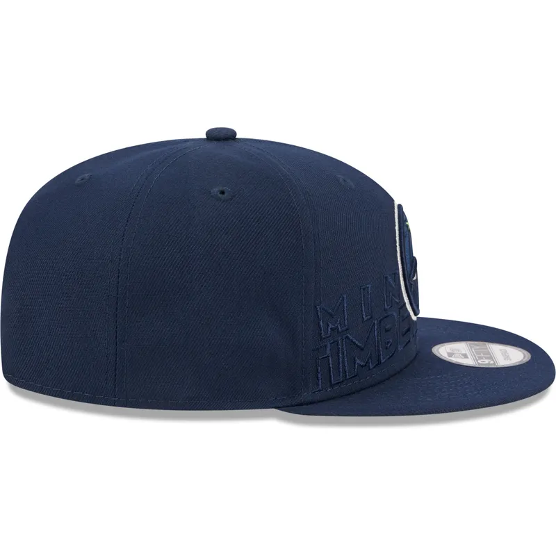 kasketter-flad-marinebla-snapback-9fifty-draft-edition-2023-fra-minnesota-timberwolves-nba-af-new-era
