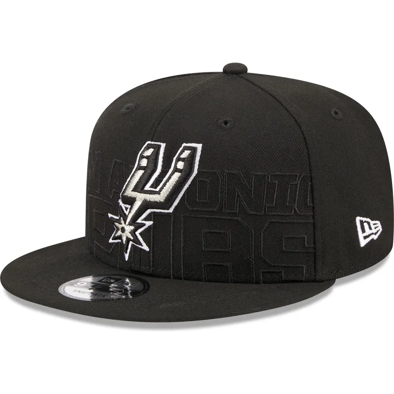 kasketter-flad-sort-snapback-9fifty-draft-edition-2023-fra-san-antonio-spurs-nba-af-new-era