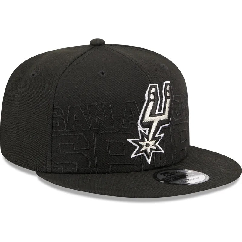 kasketter-flad-sort-snapback-9fifty-draft-edition-2023-fra-san-antonio-spurs-nba-af-new-era