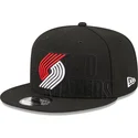 sort-flad-snapback-kasket-9fifty-draft-edition-2023-fra-portland-trail-blazers-nba-fra-new-era