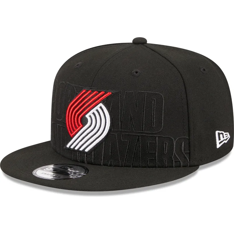 sort-flad-snapback-9fifty-draft-edition-2023-kasket-fra-portland-trail-blazers-nba-fra-new-era
