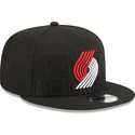 sort-flad-snapback-kasket-9fifty-draft-edition-2023-fra-portland-trail-blazers-nba-fra-new-era