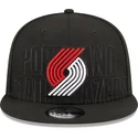 sort-flad-snapback-kasket-9fifty-draft-edition-2023-fra-portland-trail-blazers-nba-fra-new-era