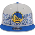 gra-og-bla-snapback-fladskaerm-9fifty-draft-edition-2023-golden-state-warriors-nba-kasket-fra-new-era