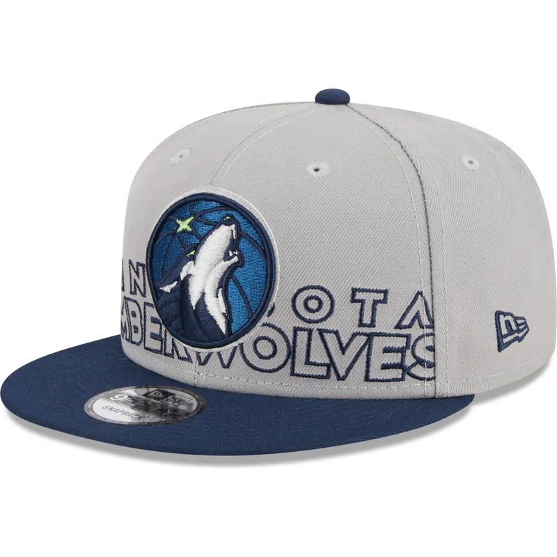 kasketter-flad-gra-snapback-9fifty-draft-edition-2023-fra-minnesota-timberwolves-nba-af-new-era