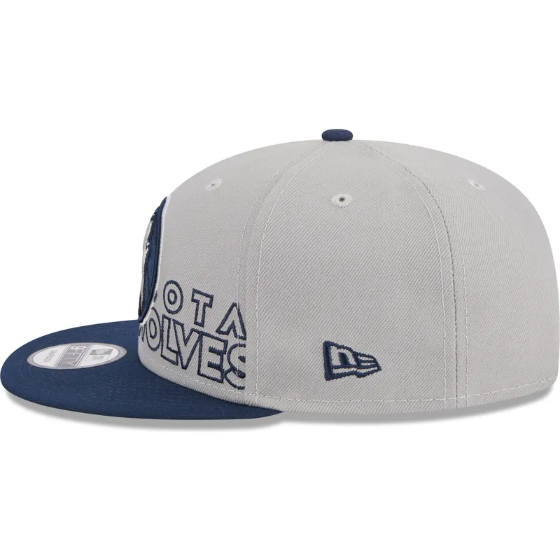kasketter-flad-gra-snapback-9fifty-draft-edition-2023-fra-minnesota-timberwolves-nba-af-new-era