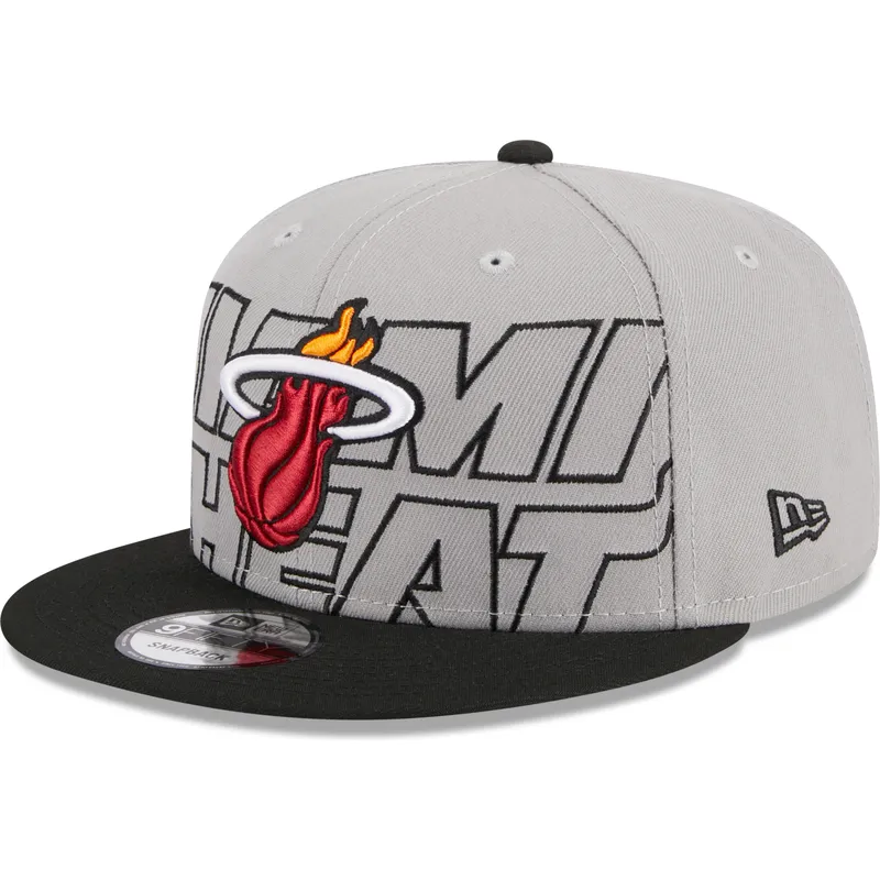 kasketter-flad-gra-snapback-9fifty-draft-edition-2023-fra-miami-heat-nba-af-new-era