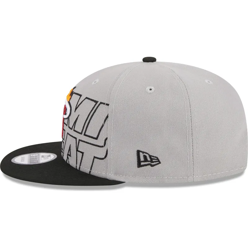 kasketter-flad-gra-snapback-9fifty-draft-edition-2023-fra-miami-heat-nba-af-new-era