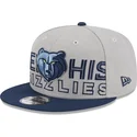 gra-og-marinebla-snapback-fladskygget-kasket-9fifty-draft-edition-2023-fra-memphis-grizzlies-nba-af-new-era