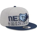gra-og-marinebla-snapback-fladskygget-kasket-9fifty-draft-edition-2023-fra-memphis-grizzlies-nba-af-new-era