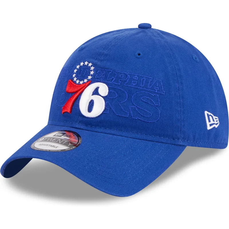 kasketter-buet-bla-justerbar-rem-9twenty-draft-edition-2023-fra-philadelphia-76ers-nba-af-new-era