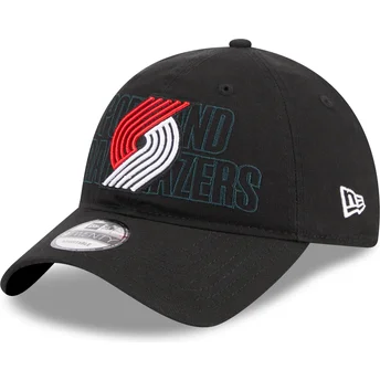 Sort justerbar kurvet kasket 9TWENTY Draft Edition 2023 fra Portland Trail Blazers NBA fra New Era