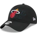 sort-justerbar-kurvet-kasket-9twenty-draft-edition-2023-fra-miami-heat-nba-fra-new-era
