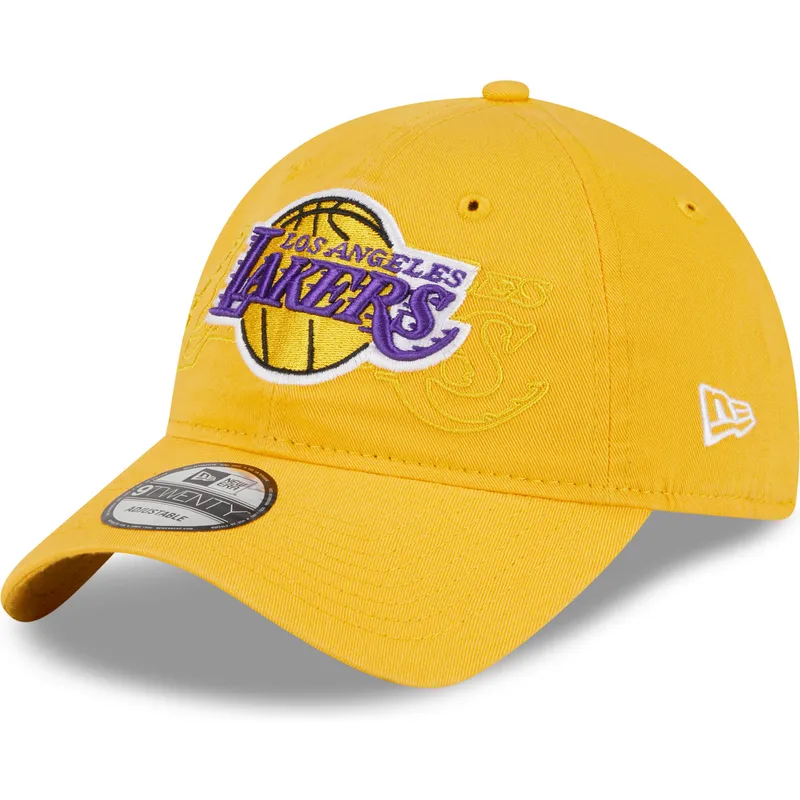 kasketter-buet-gul-justerbar-rem-9twenty-draft-edition-2023-fra-los-angeles-lakers-nba-af-new-era