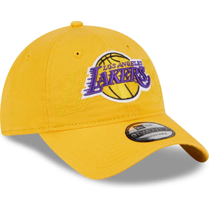 kasketter-buet-gul-justerbar-rem-9twenty-draft-edition-2023-fra-los-angeles-lakers-nba-af-new-era