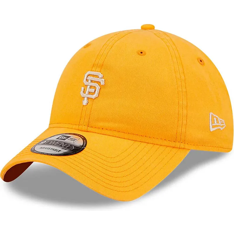 justerbar-orange-buet-kasket-9twenty-mini-logo-fra-san-francisco-giants-mlb-fra-new-era