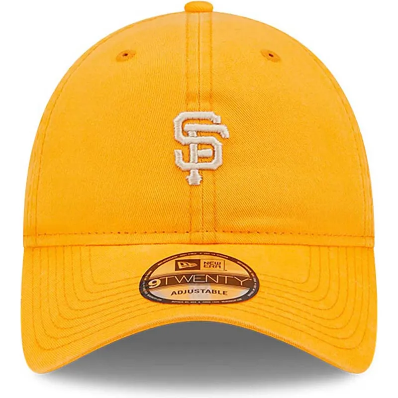 justerbar-orange-buet-kasket-9twenty-mini-logo-fra-san-francisco-giants-mlb-fra-new-era