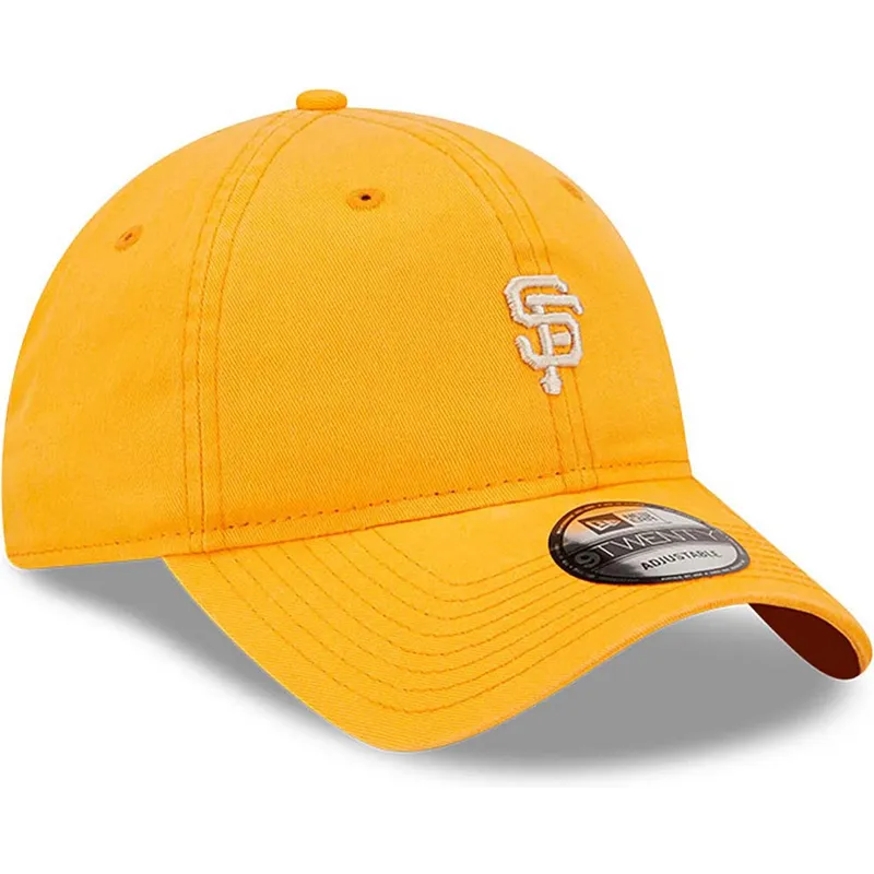 justerbar-orange-buet-kasket-9twenty-mini-logo-fra-san-francisco-giants-mlb-fra-new-era