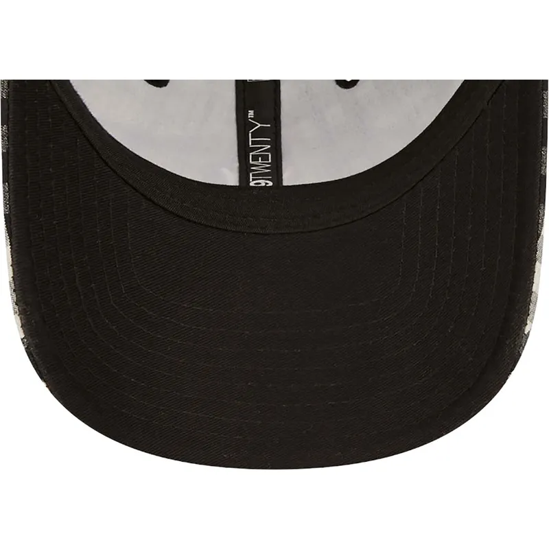 kasketter-buet-sort-justerbar-rem-9twenty-gingham-fra-new-york-yankees-mlb-af-new-era kasketter-buet-sort-justerbar-rem-9twenty-gingham-fra-new-york-yankees-mlb-af-new-era