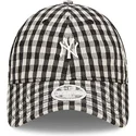 new-era-new-york-yankees-mlb-9twenty-gingham-justerbar-sort-buet-kasket-til-kvinder