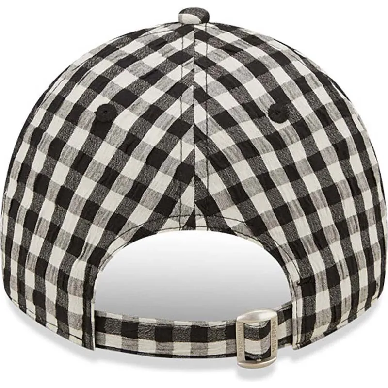 kasketter-buet-sort-justerbar-rem-9twenty-gingham-fra-new-york-yankees-mlb-af-new-era kasketter-buet-sort-justerbar-rem-9twenty-gingham-fra-new-york-yankees-mlb-af-new-era