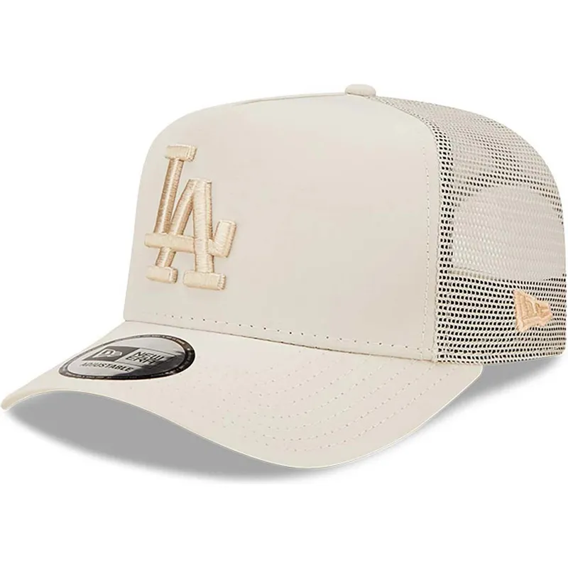 kasketter-buet-beige-snapback-a-frame-tech-ripstop-fra-los-angeles-dodgers-mlb-af-new-era kasketter-buet-beige-snapback-a-frame-tech-ripstop-fra-los-angeles-dodgers-mlb-af-new-era