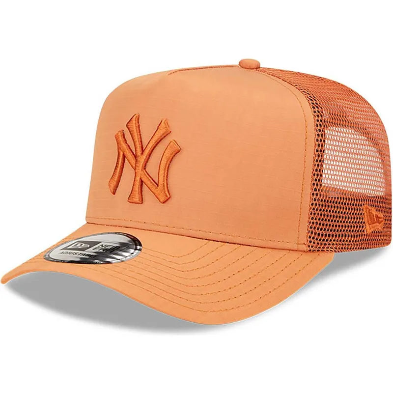 kasketter-buet-brun-snapback-a-frame-tech-ripstop-fra-new-york-yankees-mlb-af-new-era