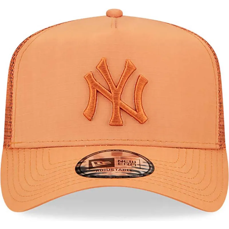 kasketter-buet-brun-snapback-a-frame-tech-ripstop-fra-new-york-yankees-mlb-af-new-era