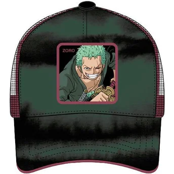 Capslab Roronoa Zoro ZOR5 One Piece Green and Black Trucker Hat