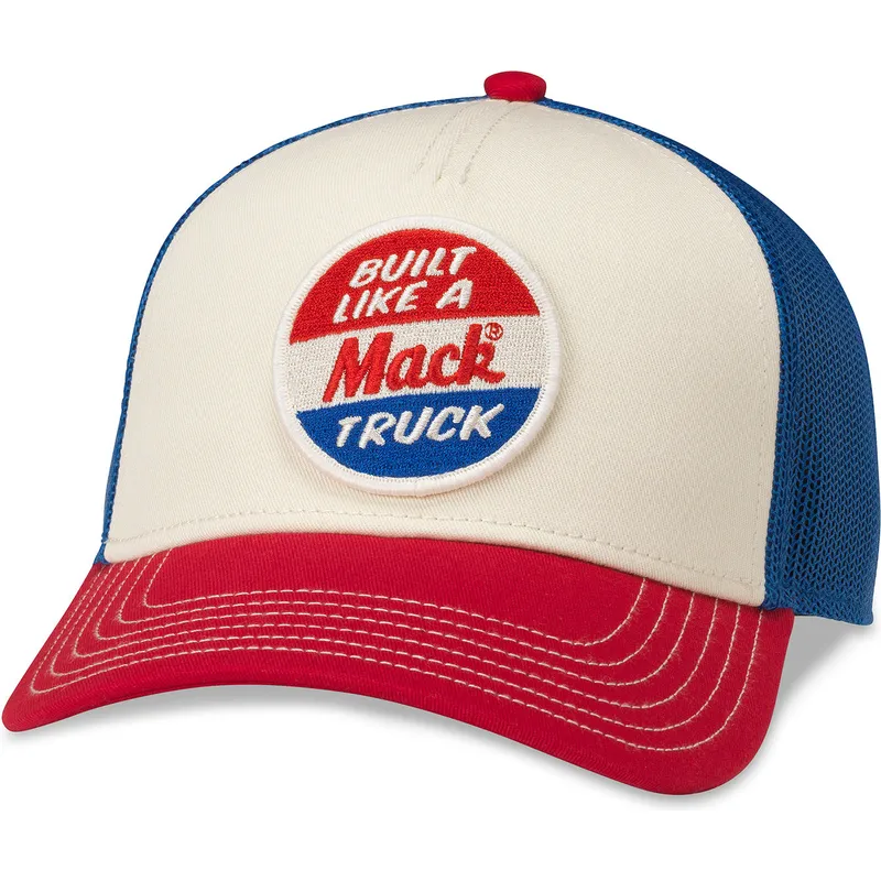 hvid-bla-og-rod-trucker-kasket-snapback-mack-trucks-twill-valin-patch-fra-american-needle