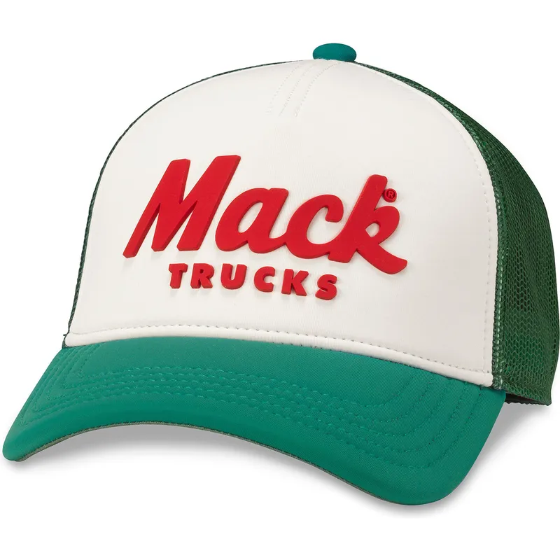 hvid-og-gron-trucker-snapback-kasket-mack-trucks-riptide-valin-fra-american-needle