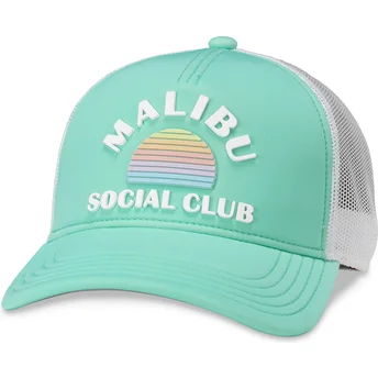 Gorra trucker grøn og hvid snapback Malibu Social Club Riptide Valin fra American Needle